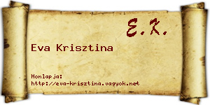 Eva Krisztina névjegykártya