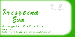 krisztina eva business card